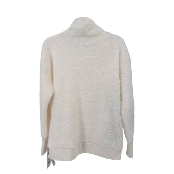 RBX Sherpa Fleece Mock Neck Sweater Womens M Cream Long Sleeve Cozy Winter Soft - Picture 7 of 9